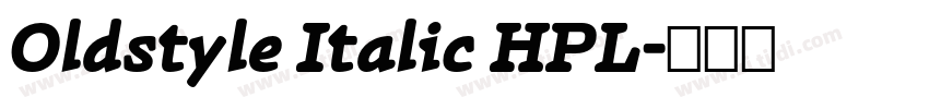 Oldstyle Italic HPL字体转换